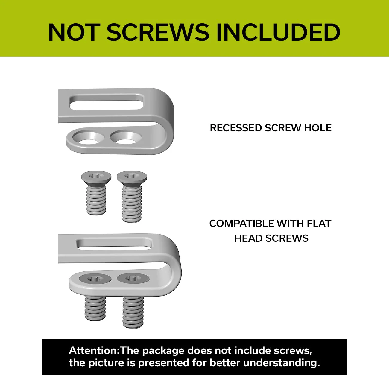 CIVIVI 2PCS Flamed Titanium Pocket Clips, NO Screws Included, 50MM 55MM Clip with Recessed Screw Hole T002B - Image 4