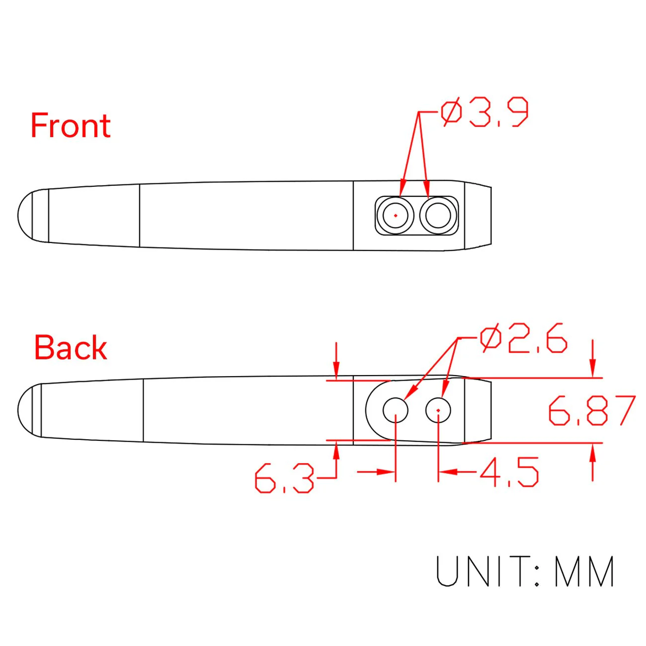 CIVIVI 4PCS Flamed Titanium Pocket Clips, NO Screws Included, 50MM 55MM Clip with Recessed Screw Hole T002C - Image 7