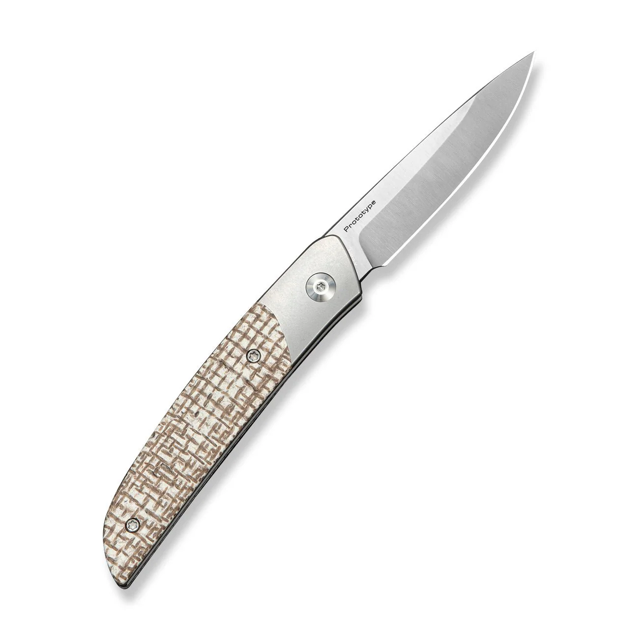 CIVIVI Aevren Gray Stainless Steel With Burlap Micarta Inlay (2.98" Satin Finished Nitro-V Blade) C25094B Sample1 - Image 2