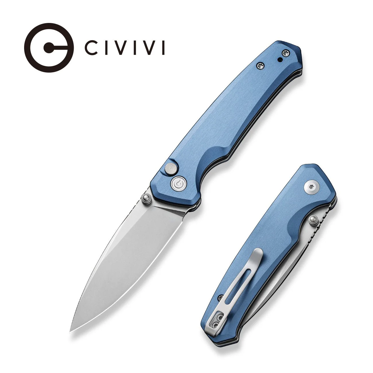 CIVIVI Altus Button Lock & Thumb Stud Knife Aluminum Handle (2.97" Nitro-V Blade) C20076-6