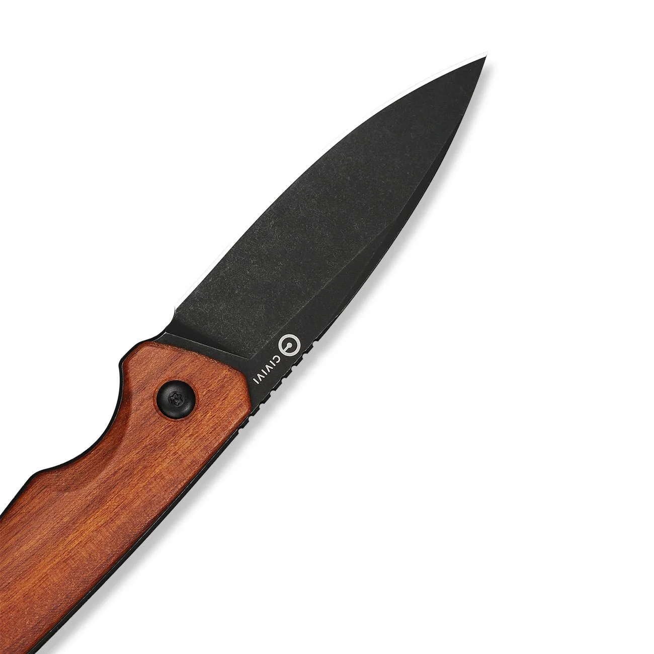 CIVIVI Altus Fixed Blade Knife Guibourtia Wood Handle (2.99" Black Stonewashed 14C28N Blade) C20076B-3, With 1PC Black Lanyard, Black Kydex Sheath & T-Clip - Image 9