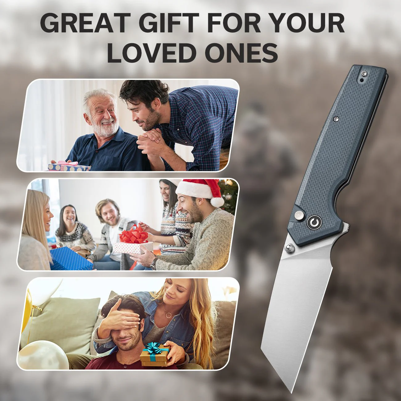 CIVIVI Amirite Flipper & Thumb Stud & Button Lock Knife G10 Handle (3.48" Nitro-V Blade) C23028-1 - Image 2