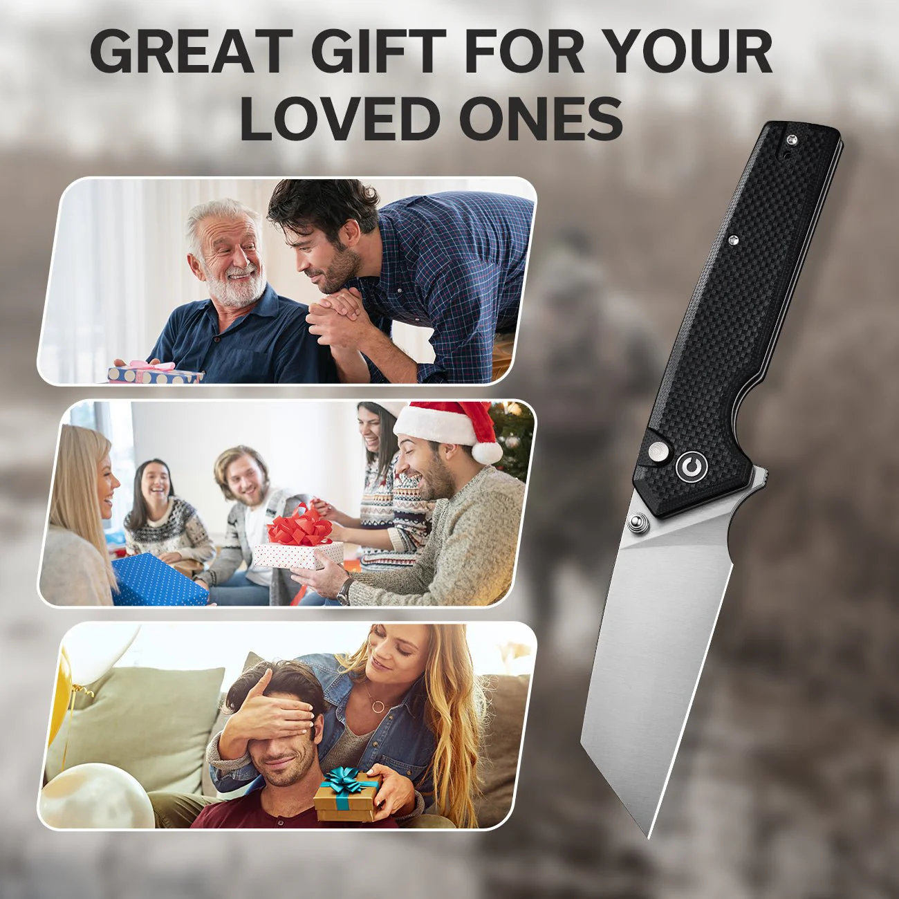CIVIVI Amirite Flipper & Thumb Stud & Button Lock Knife G10 Handle (3.48" Nitro-V Blade) C23028-2 - Image 2