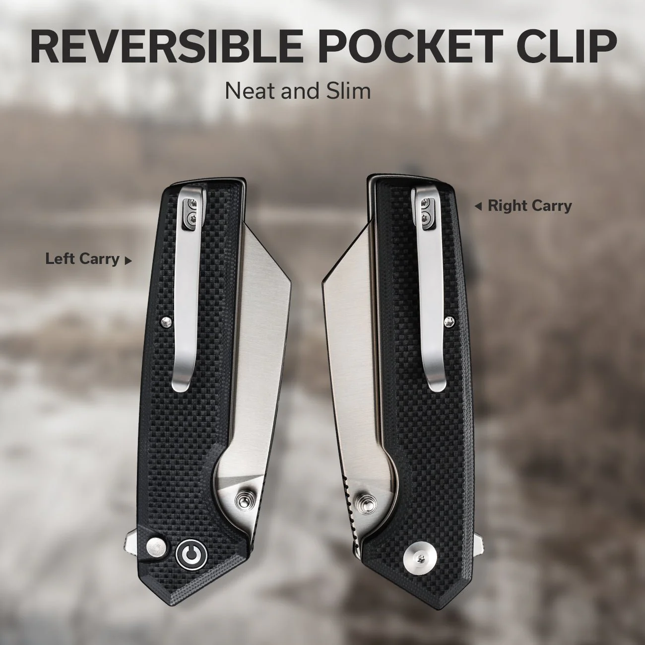 CIVIVI Amirite Flipper & Thumb Stud & Button Lock Knife G10 Handle (3.48" Nitro-V Blade) C23028-2 - Image 6