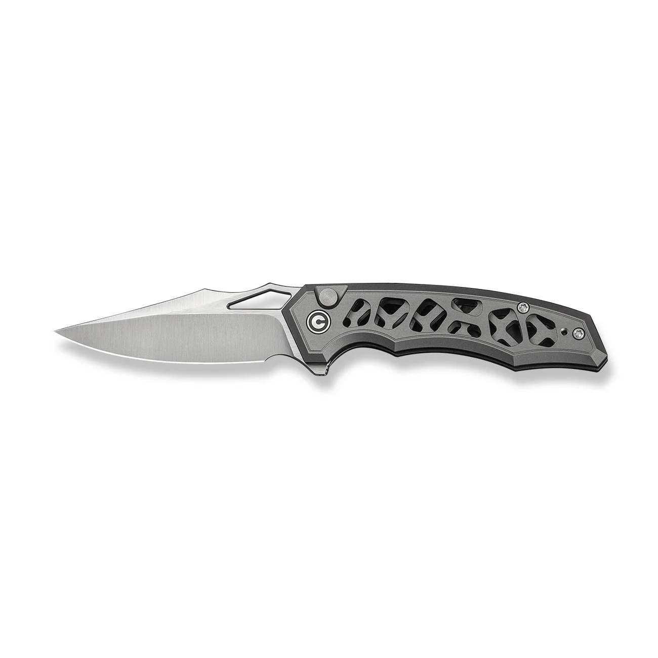 CIVIVI Anaaki Flipper & Thumb Hole & Button Lock Knife Aluminum Handle (2.98" Nitro-V Blade) C24039-2 - Image 9