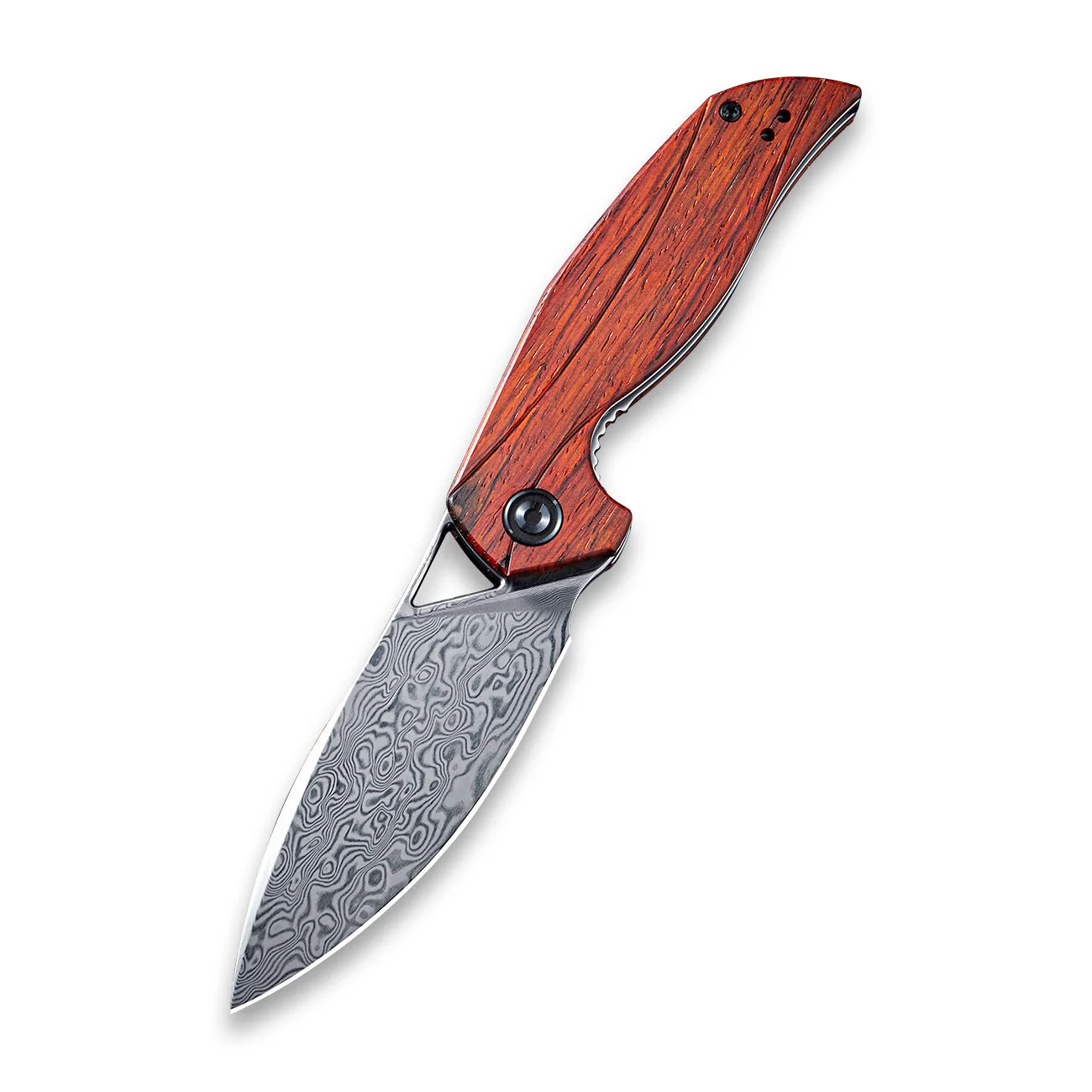 CIVIVI Anthropos Flipper Knife Wood Handle (3.25" Damascus Blade) C903DS-2 - Image 3