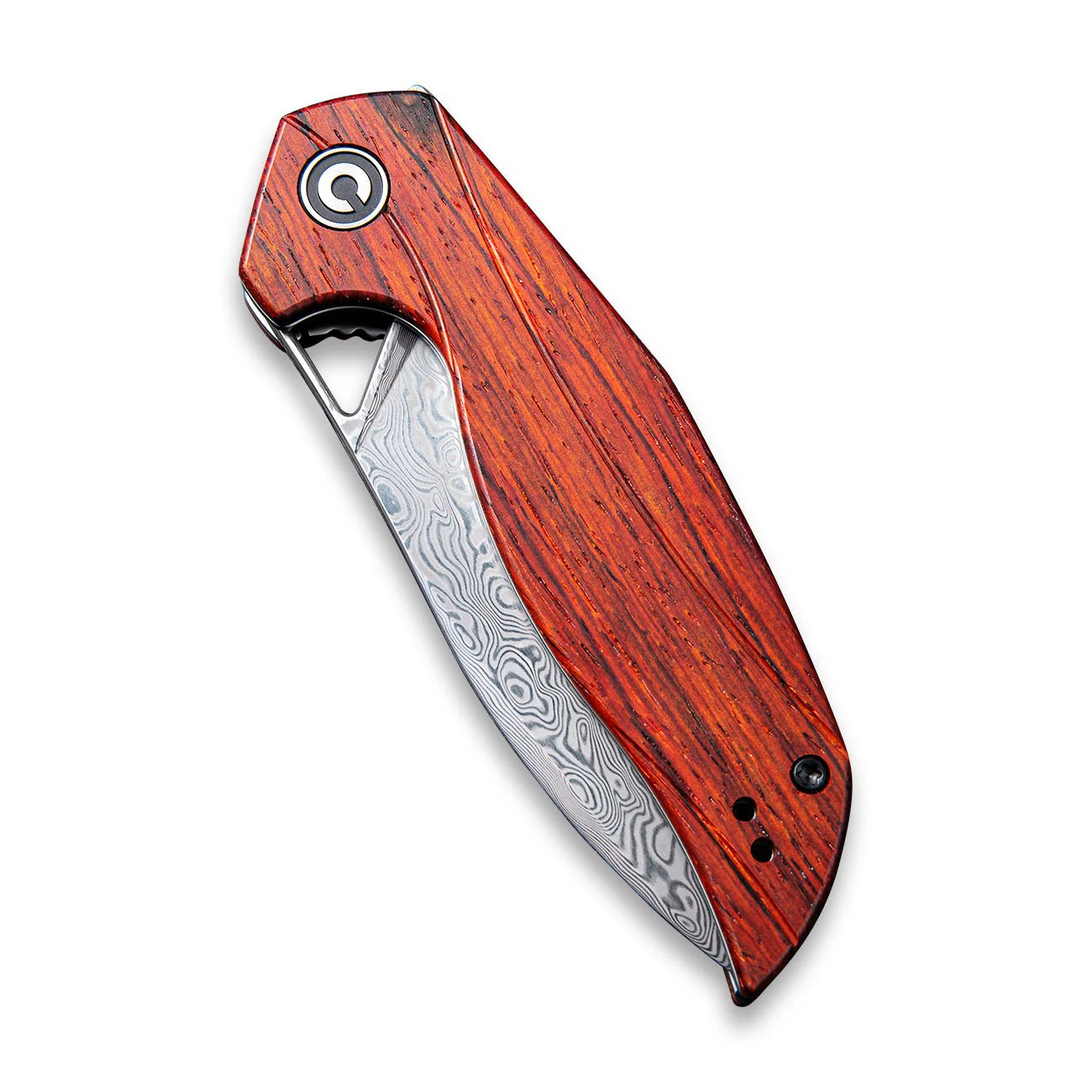 CIVIVI Anthropos Flipper Knife Wood Handle (3.25" Damascus Blade) C903DS-2 - Image 5