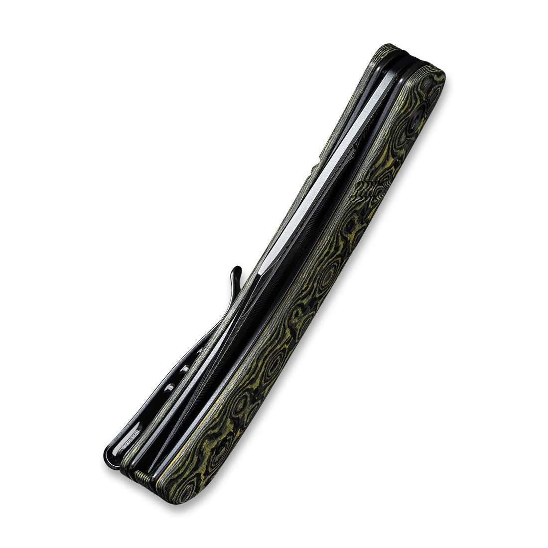 CIVIVI Appalachian Drifter Slip Joint Knife G10 & Carbon Fiber Handle (2.96" Damascus Blade) C2015DS-3 - Image 7