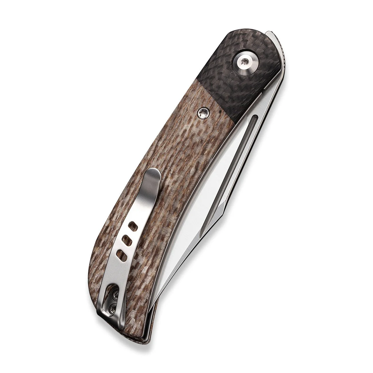 CIVIVI Appalachian Drifter II Front Flipper Knife Micarta & Carbon Fiber Handle (2.96" CPM S35VN Blade) C19010C-2 - Image 6