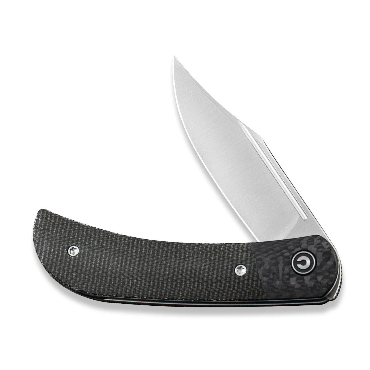 CIVIVI Appalachian Drifter II Front Flipper Knife Micarta & Carbon Fiber Handle (2.96" Nitro-V Blade) C19010C-4 - Image 4