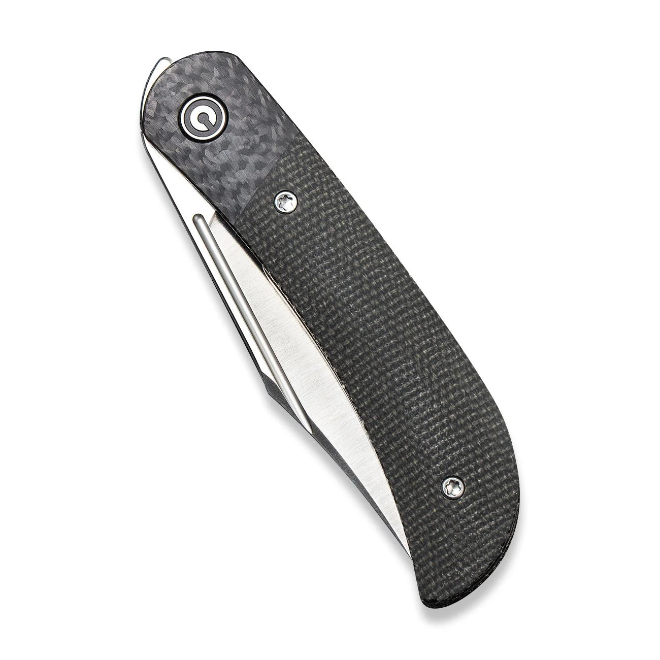 CIVIVI Appalachian Drifter II Front Flipper Knife Micarta & Carbon Fiber Handle (2.96" Nitro-V Blade) C19010C-4 - Image 5