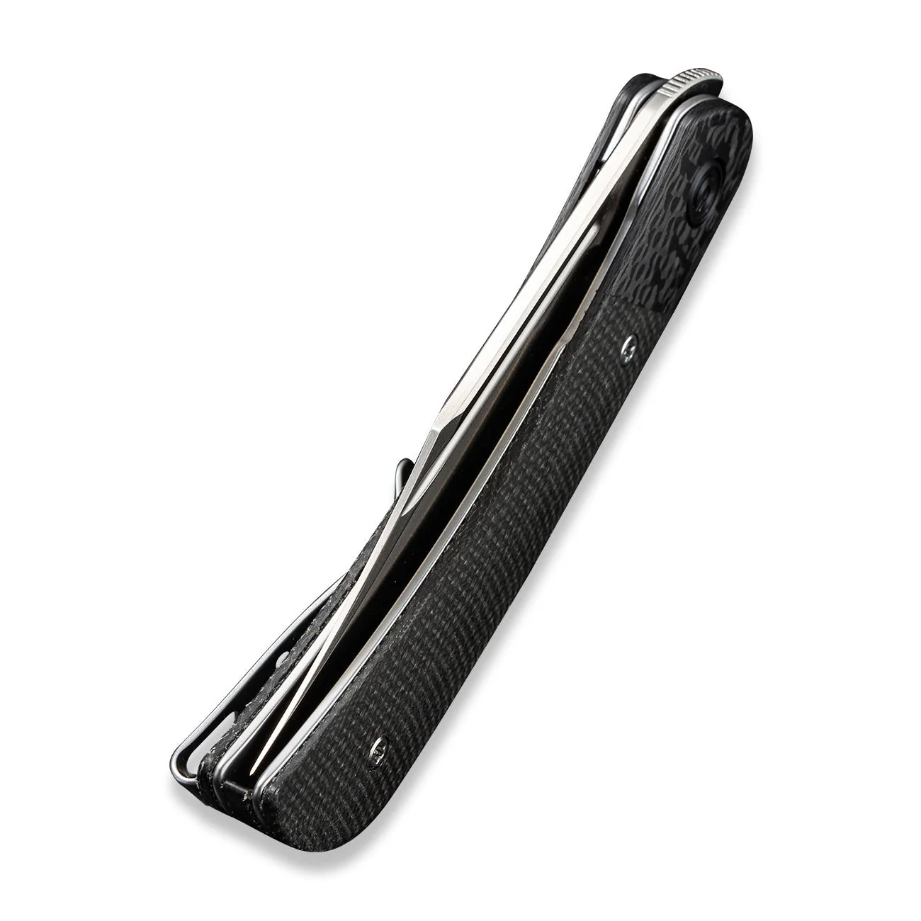 CIVIVI Appalachian Drifter II Front Flipper Knife Micarta & Carbon Fiber Handle (2.96" Nitro-V Blade) C19010C-4 - Image 7