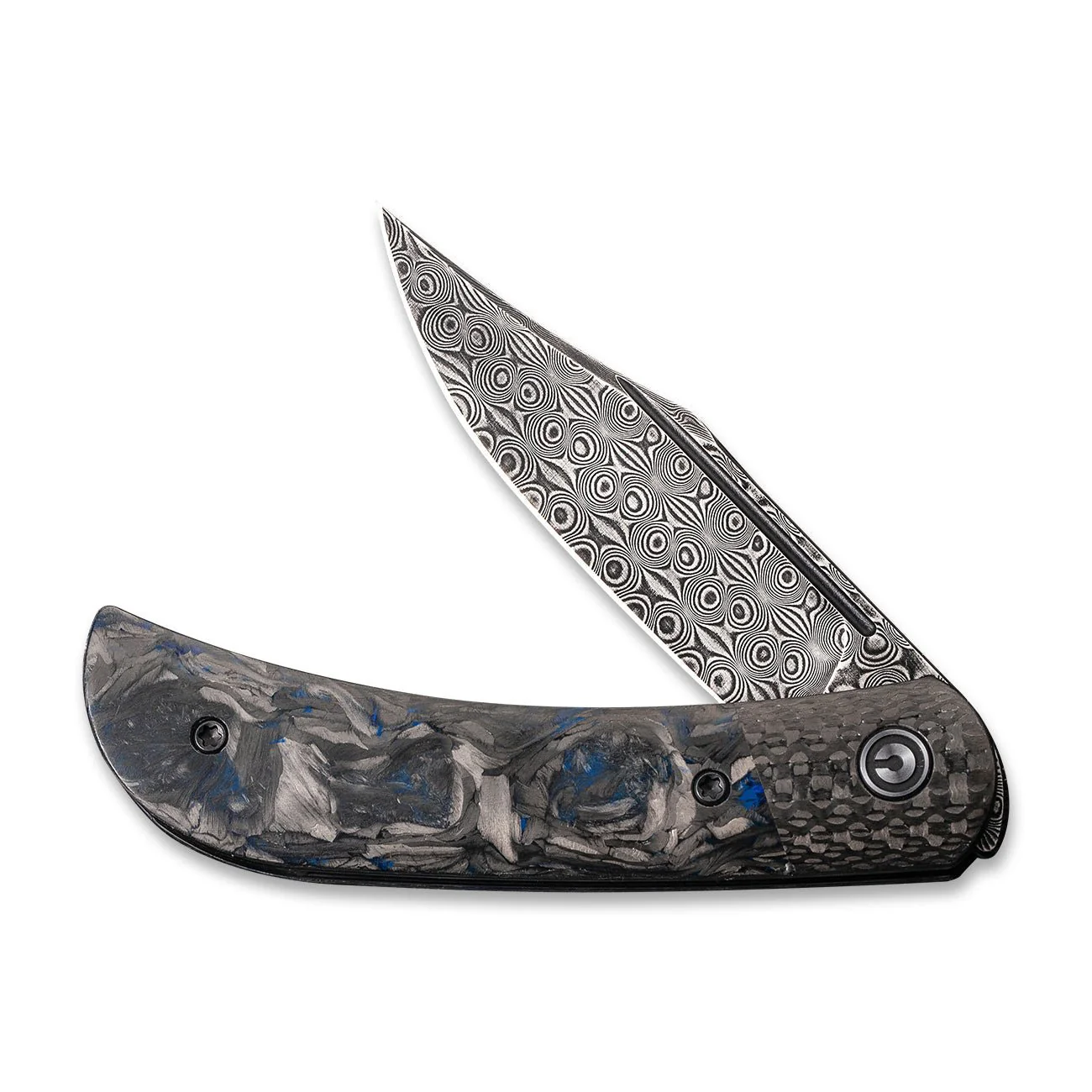 CIVIVI Appalachian Drifter II Front Flipper Knife Carbon Fiber Handle (2.96" Damascus Blade) C19010C-DS1 - Image 4
