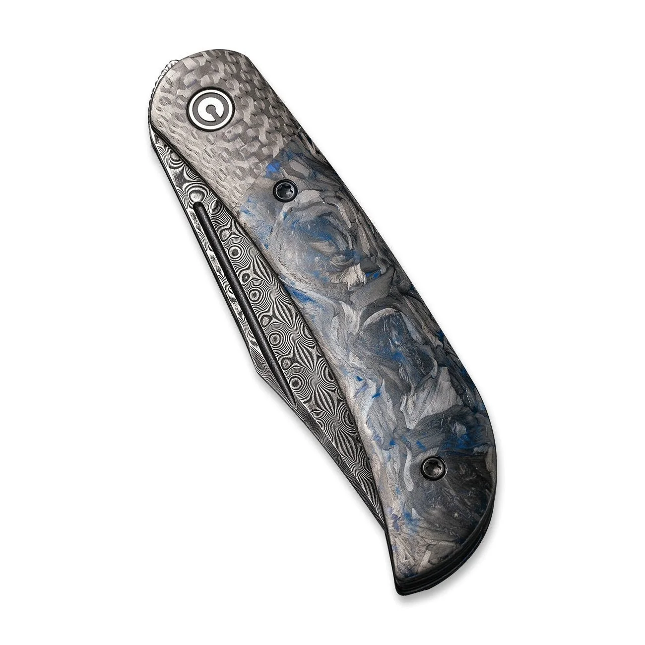 CIVIVI Appalachian Drifter II Front Flipper Knife Carbon Fiber Handle (2.96" Damascus Blade) C19010C-DS1 - Image 5