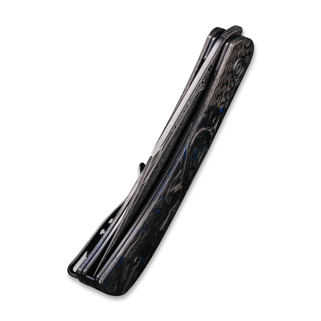 CIVIVI Appalachian Drifter II Front Flipper Knife Carbon Fiber Handle (2.96" Damascus Blade) C19010C-DS1 - Image 7