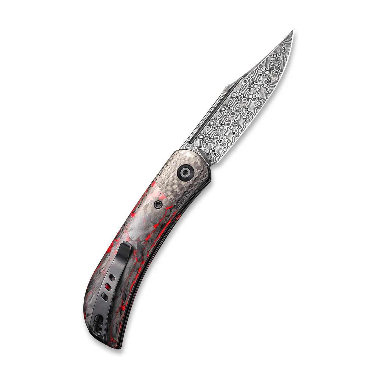 CIVIVI Appalachian Drifter II Front Flipper Knife Carbon Fiber Handle (2.96" Damascus Blade) C19010C-DS2 - Image 2