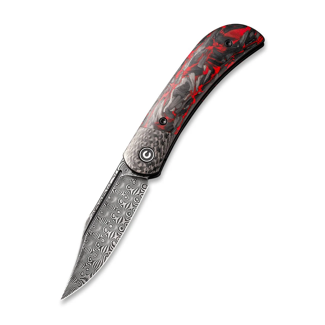 CIVIVI Appalachian Drifter II Front Flipper Knife Carbon Fiber Handle (2.96" Damascus Blade) C19010C-DS2 - Image 3