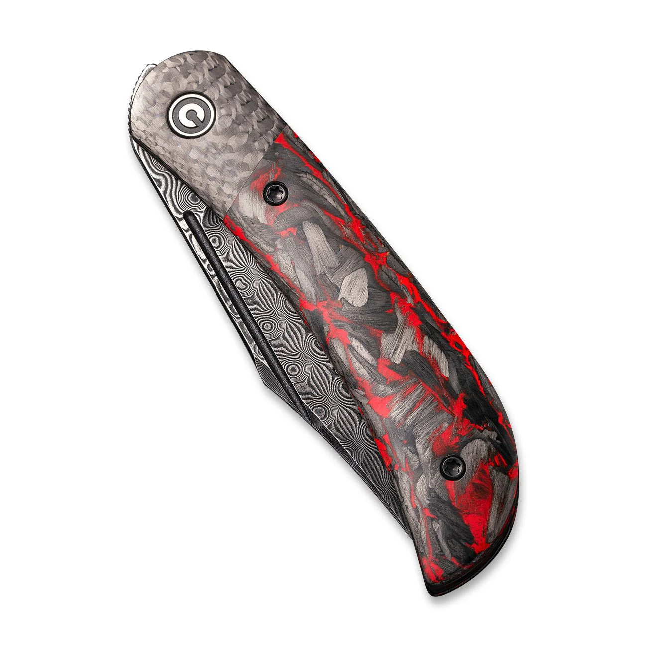 CIVIVI Appalachian Drifter II Front Flipper Knife Carbon Fiber Handle (2.96" Damascus Blade) C19010C-DS2 - Image 5