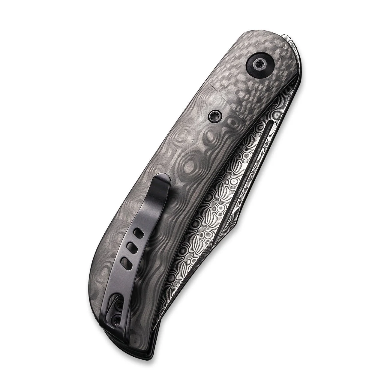 CIVIVI Appalachian Drifter II Front Flipper Knife Carbon Fiber Handle (2.96" Damascus Blade) C19010C-DS3 - Image 6