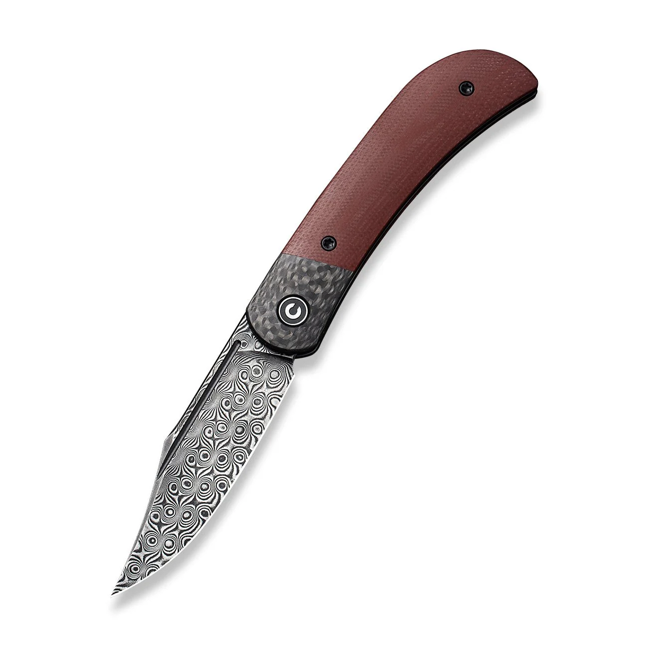CIVIVI Appalachian Drifter II Front Flipper Knife G10 & Carbon Fiber Handle (2.96" Damascus Blade) C19010C-DS4 - Image 3