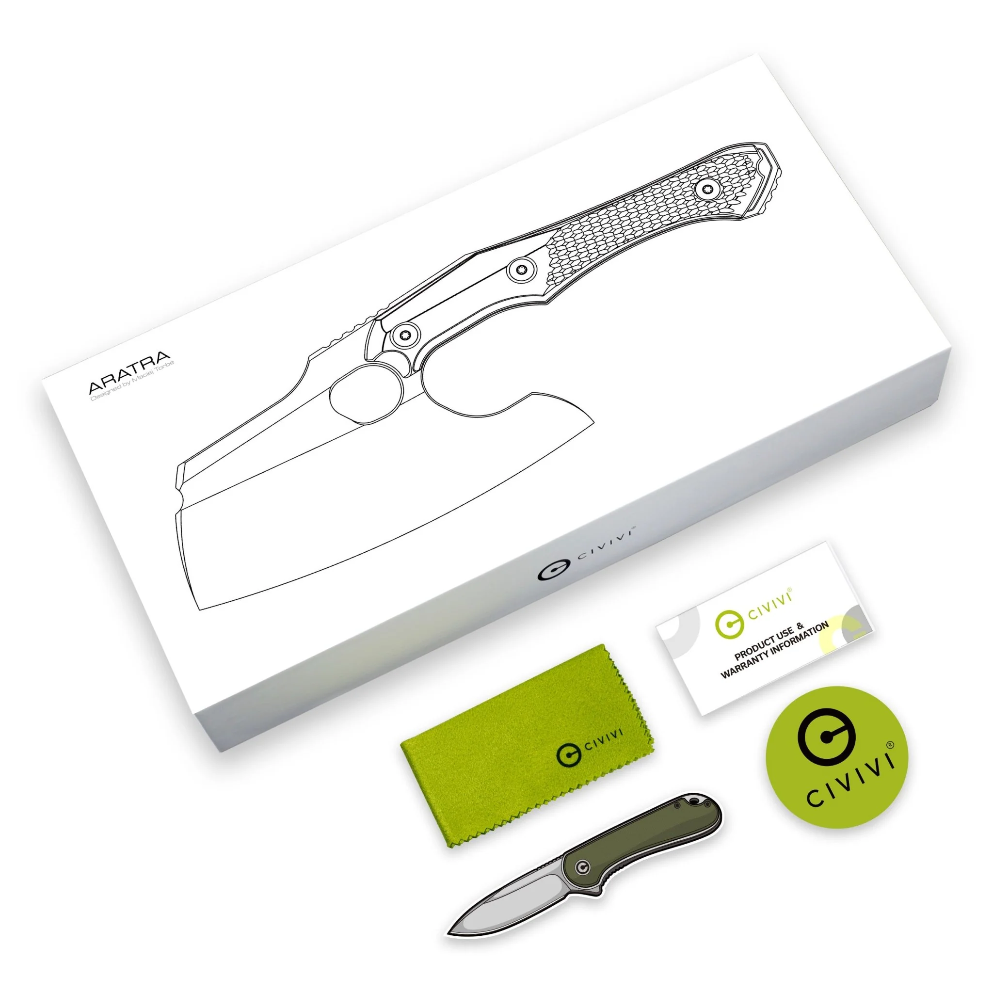CIVIVI Aratra Fixed Blade Knife G10 Handle (7.32" D2 Blade) C21041-1 - Image 9