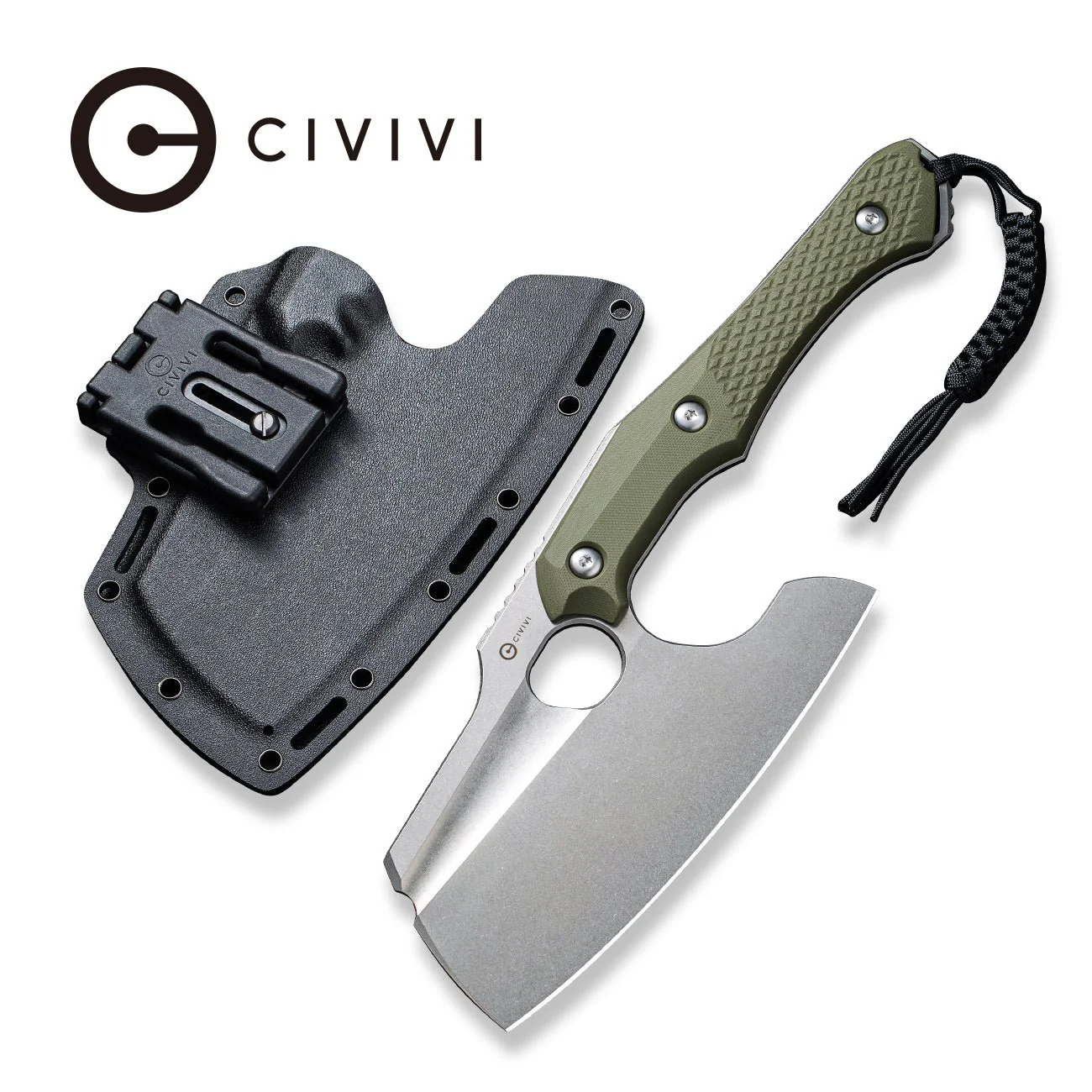 CIVIVI Aratra Fixed Blade Knife G10 Handle (7.32" D2 Blade) C21041-2