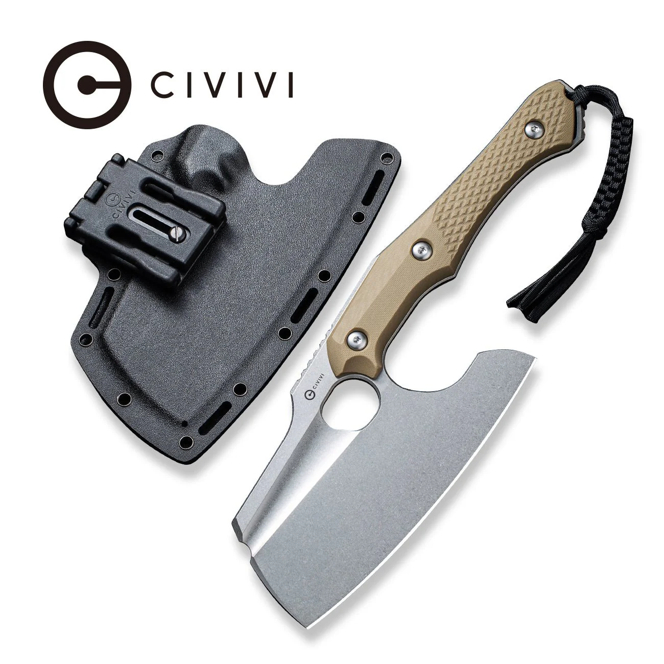 CIVIVI Aratra Fixed Blade Knife G10 Handle (7.32" D2 Blade) C21041-3