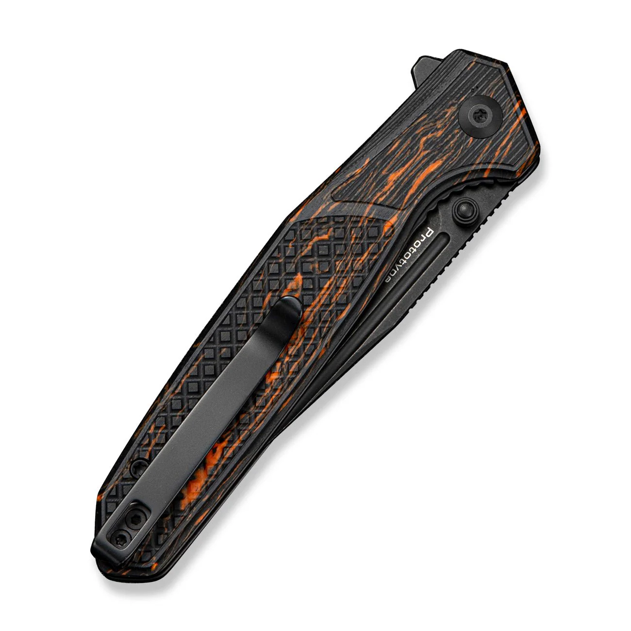 CIVIVI AristoFlick Flipper & Thumb Stud Knife Black & Orange G10 Handle (3.48" Black Stonewashed Nitro-V Blade) C24093 Sample1 - Image 4