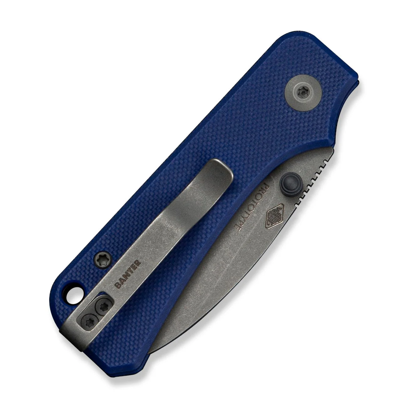 CIVIVI Baby Banter Slip Joint Blue G10 Handle (2.34" Gray Stonewashed Nitro-V Blade) C25066A Sample1 - Image 4