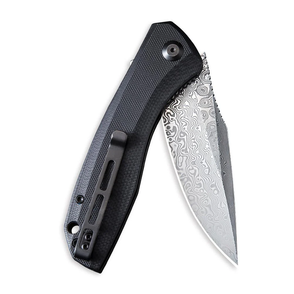 CIVIVI Baklash Flipper Knife G10 Handle (3.5" Damascus Blade) C801DS - Image 5