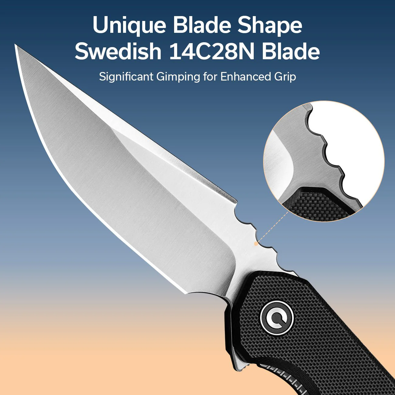 CIVIVI Bluetick Flipper Knife G10 Handle (3.47" 14C28N Blade) C23050-1 - Image 3