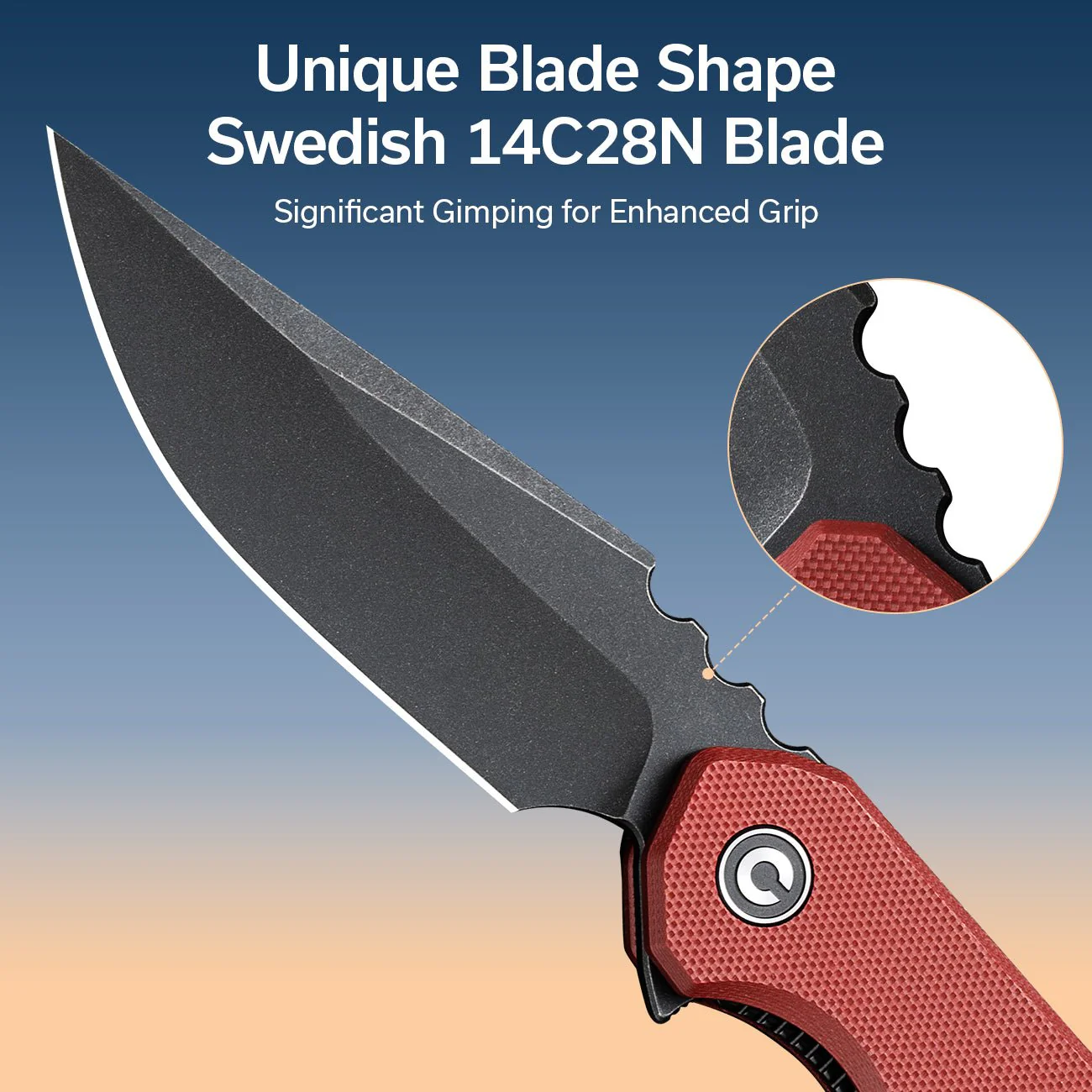 CIVIVI Bluetick Flipper Knife G10 Handle (3.47" 14C28N Blade) C23050-2 - Image 3