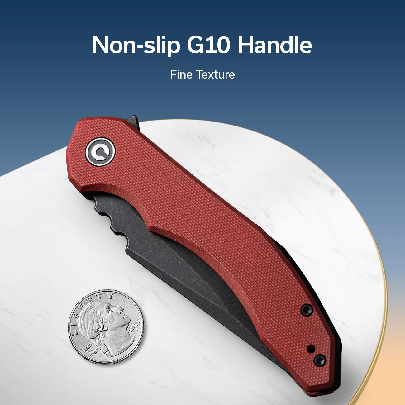 CIVIVI Bluetick Flipper Knife G10 Handle (3.47" 14C28N Blade) C23050-2 - Image 5