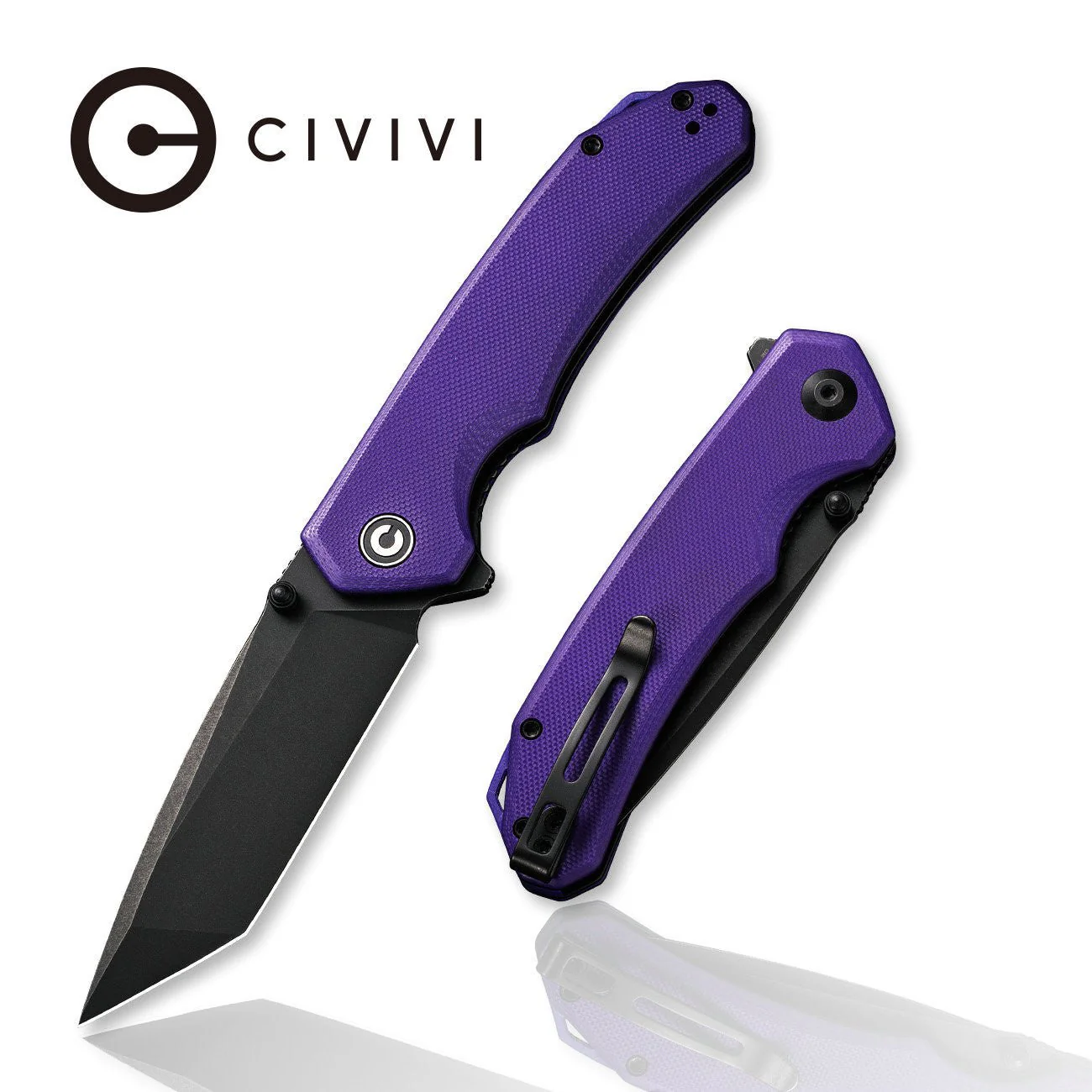 CIVIVI Brazen Flipper & Thumb Stud Knife G10 Handle (3.46" D2 Blade) C2023D