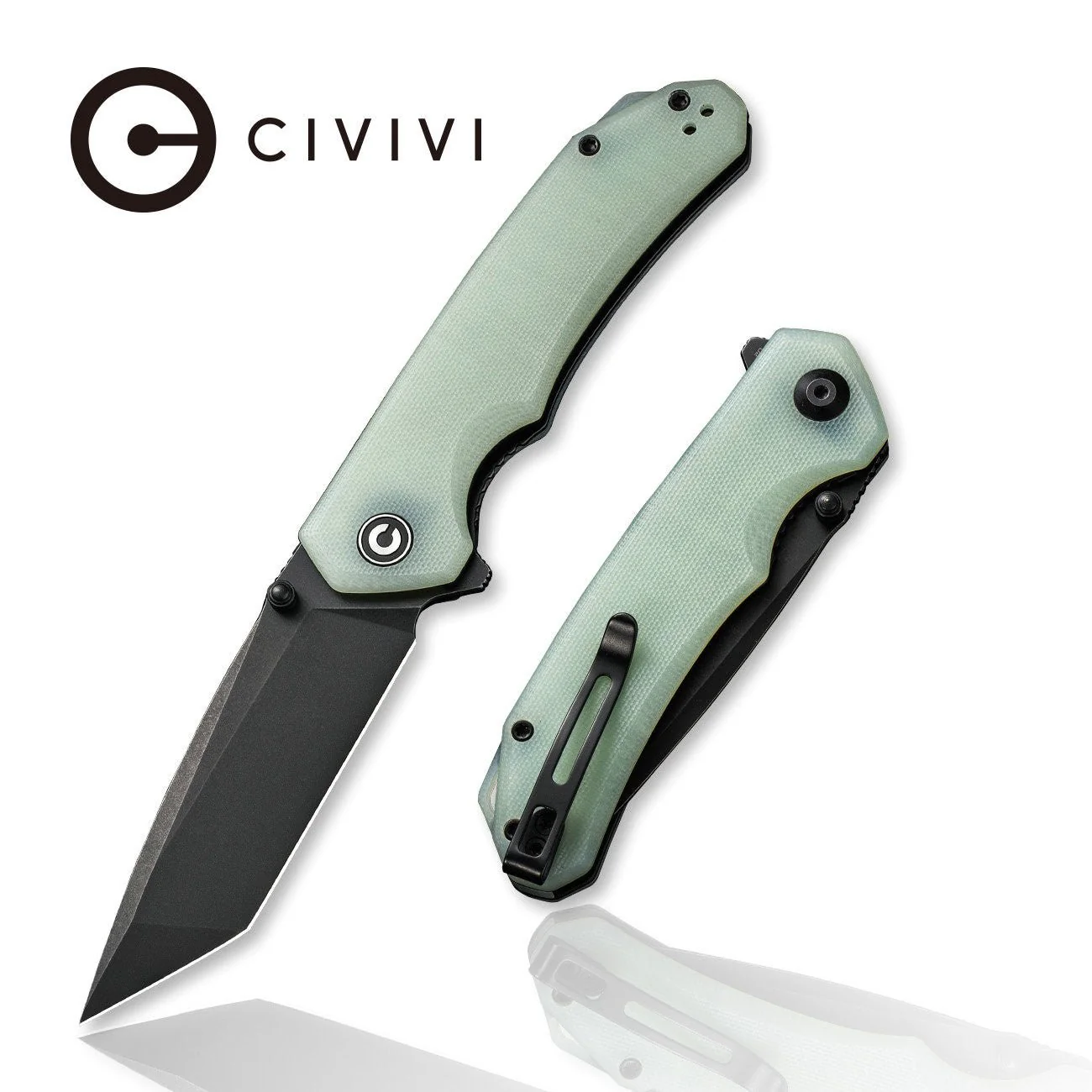 CIVIVI Brazen Flipper & Thumb Stud Knife G10 Handle (3.46" D2 Blade) C2023E