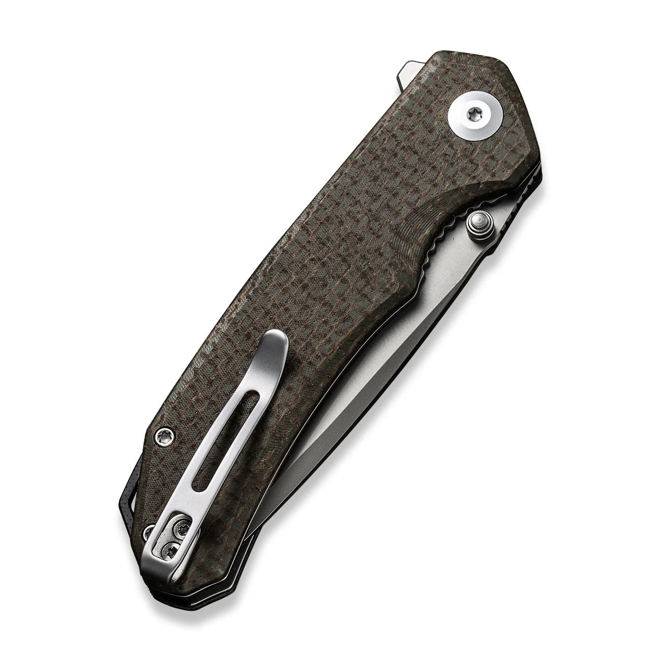 CIVIVI Brazen Flipper & Thumb Stud Knife Micarta Handle (3.46" D2 Blade) C2023F - Image 6