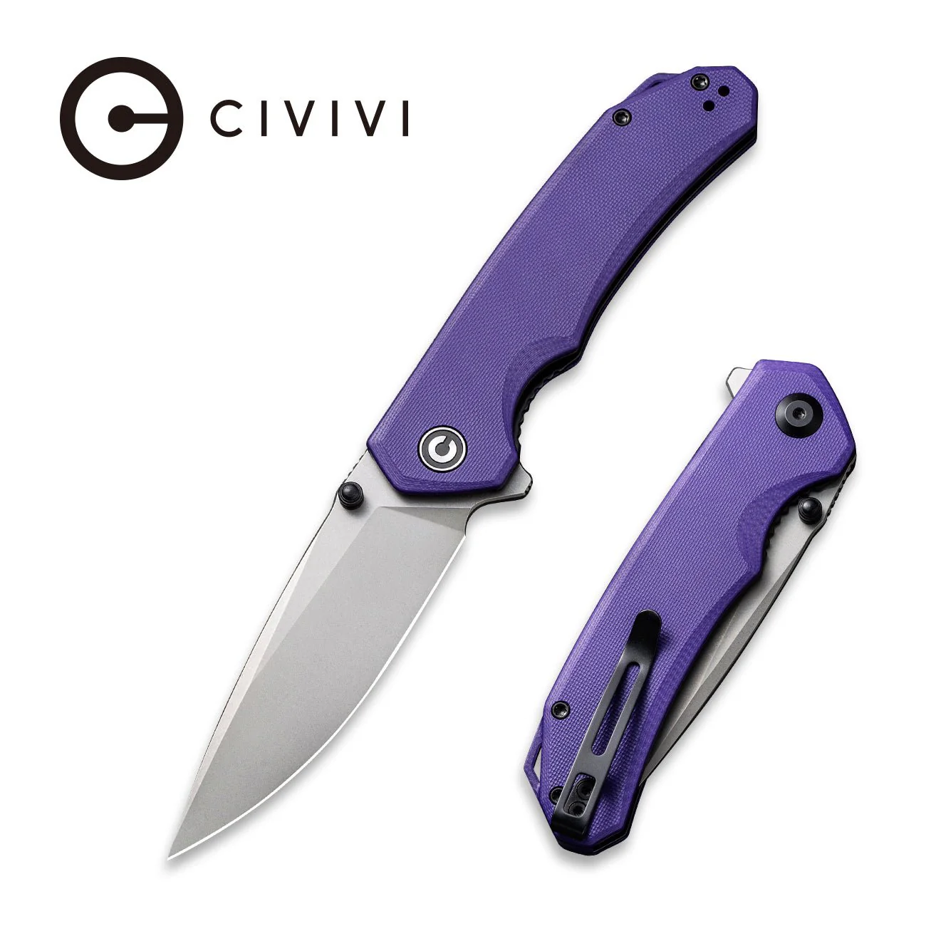 CIVIVI Brazen Flipper & Thumb Stud Knife G10 Handle (3.46" 14C28N Blade) C2102A