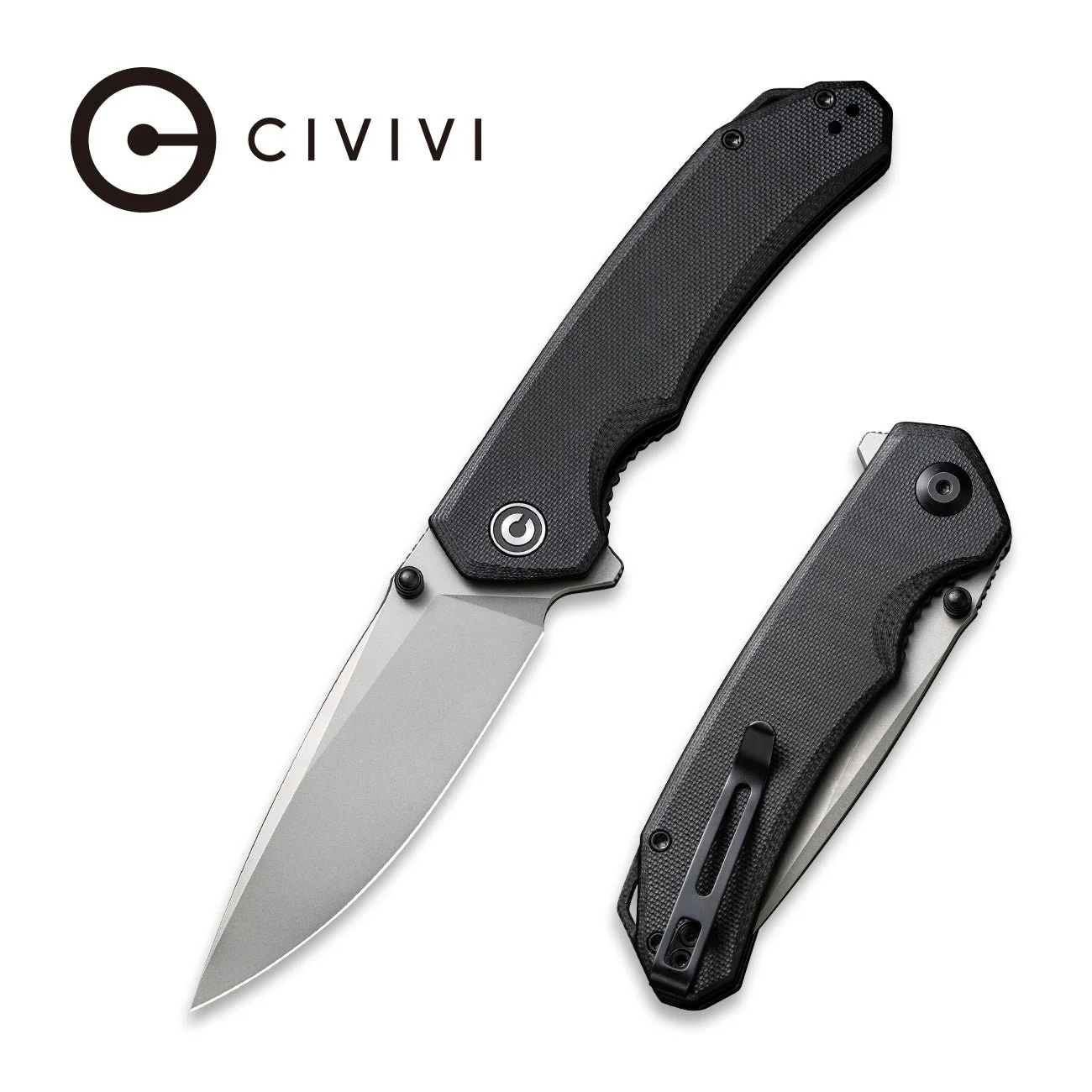 CIVIVI Brazen Flipper & Thumb Stud Knife G10 Handle (3.46" 14C28N Blade) C2102C