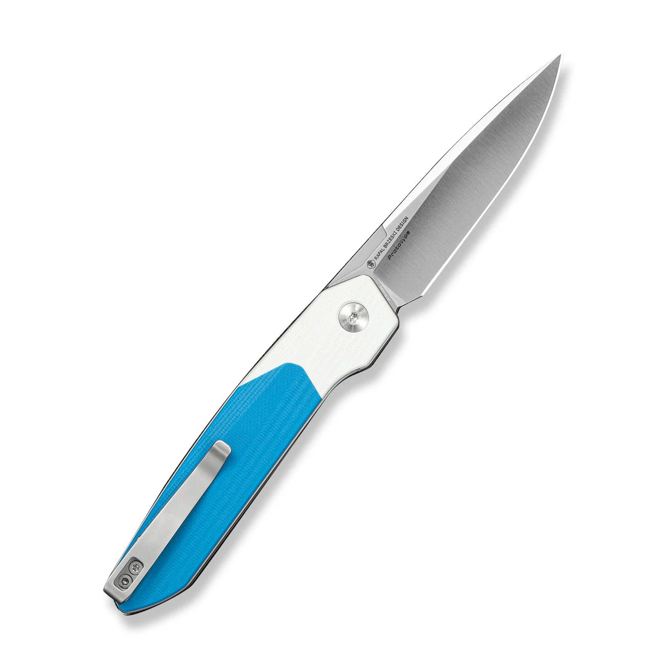 CIVIVI Brr15 Light Flipper Knife White & Blue G10 Handle (3.2" Satin Finished Nitro-V Blade) C25063 Sample2 - Image 2