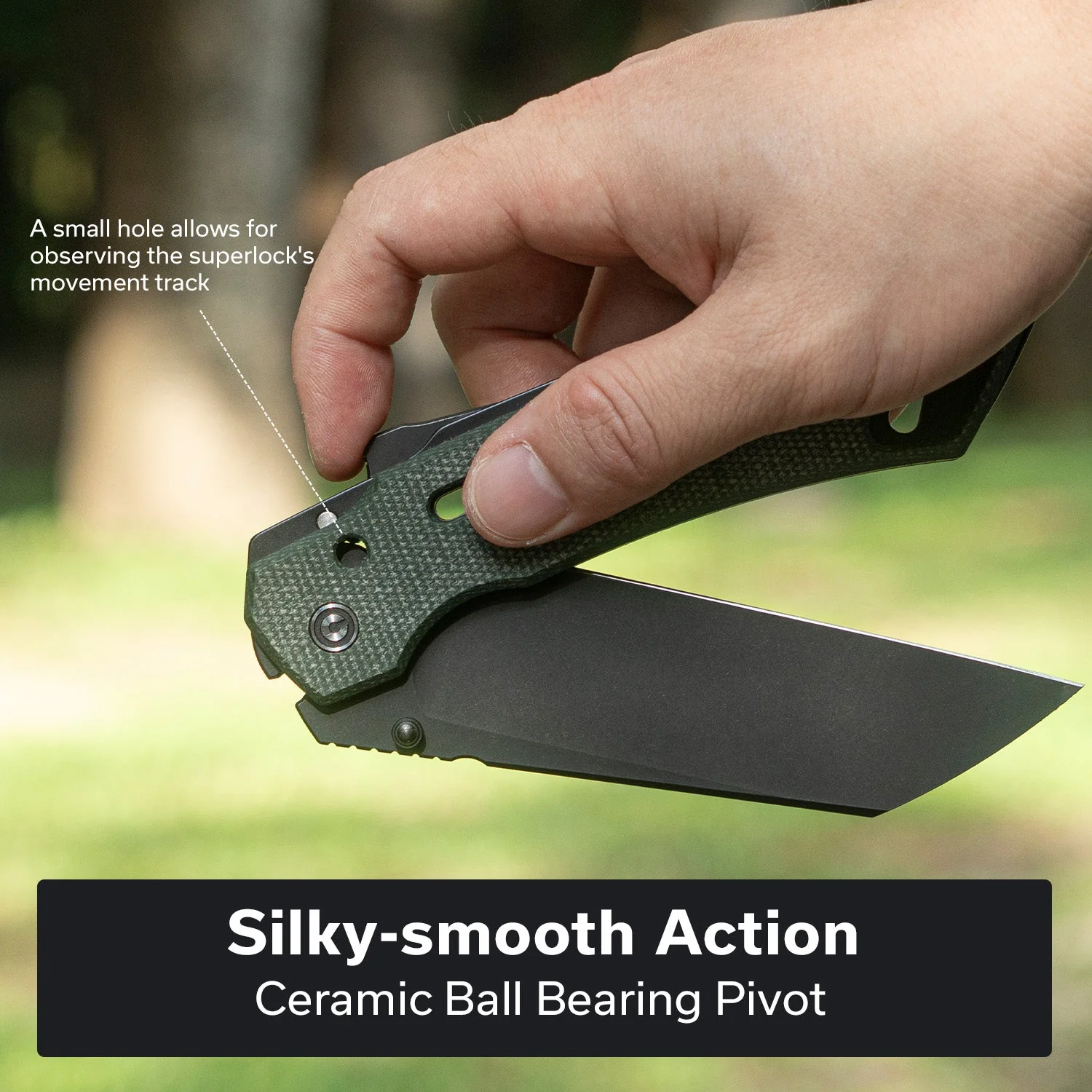 CIVIVI Buster FG Thumb Stud & Superlock Knife Micarta Handle (4.2" Nitro-V Blade) C24052-3 - Image 4