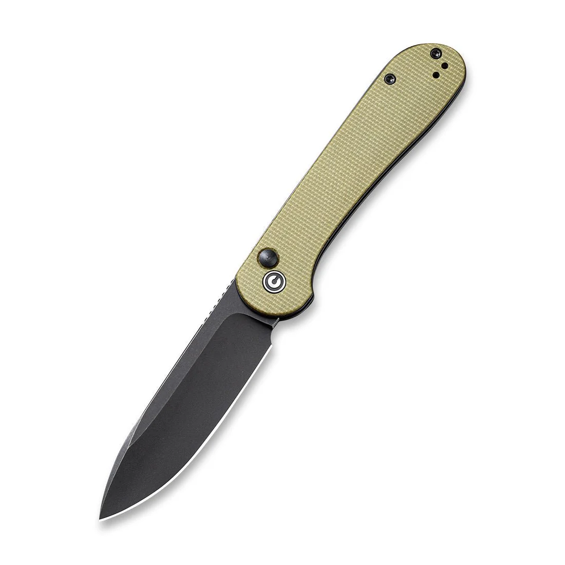 CIVIVI Button Lock Elementum Pocket Knife Micarta Handle (3.47" 14C28N Blade) C2103B - Image 3