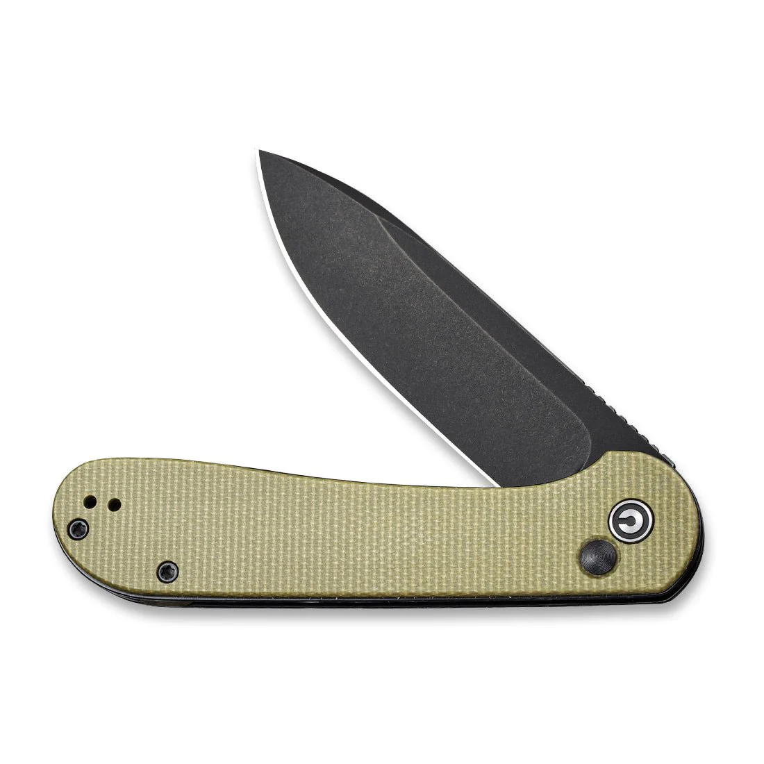 CIVIVI Button Lock Elementum Pocket Knife Micarta Handle (3.47" 14C28N Blade) C2103B - Image 4