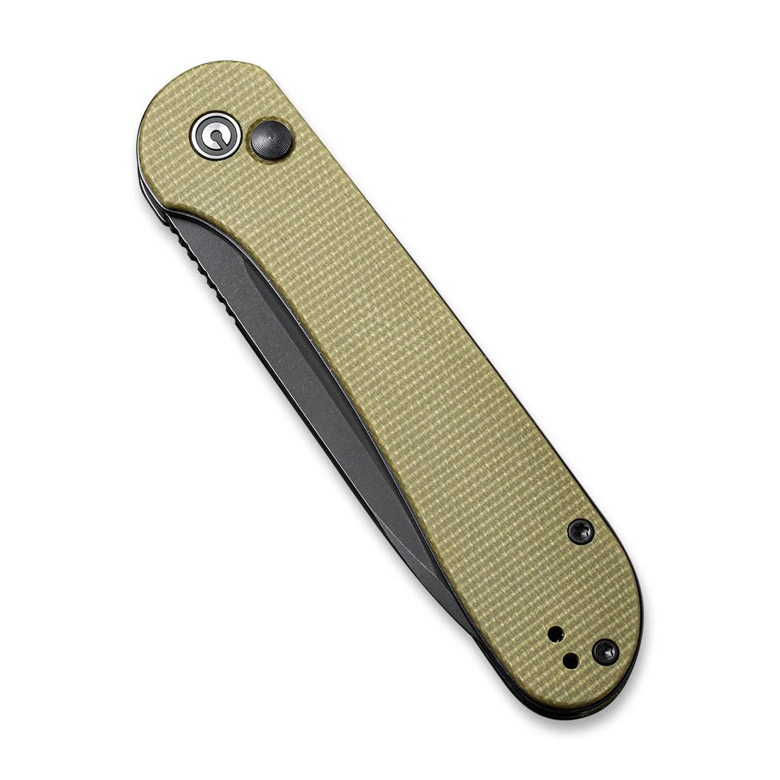 CIVIVI Button Lock Elementum Pocket Knife Micarta Handle (3.47" 14C28N Blade) C2103B - Image 5