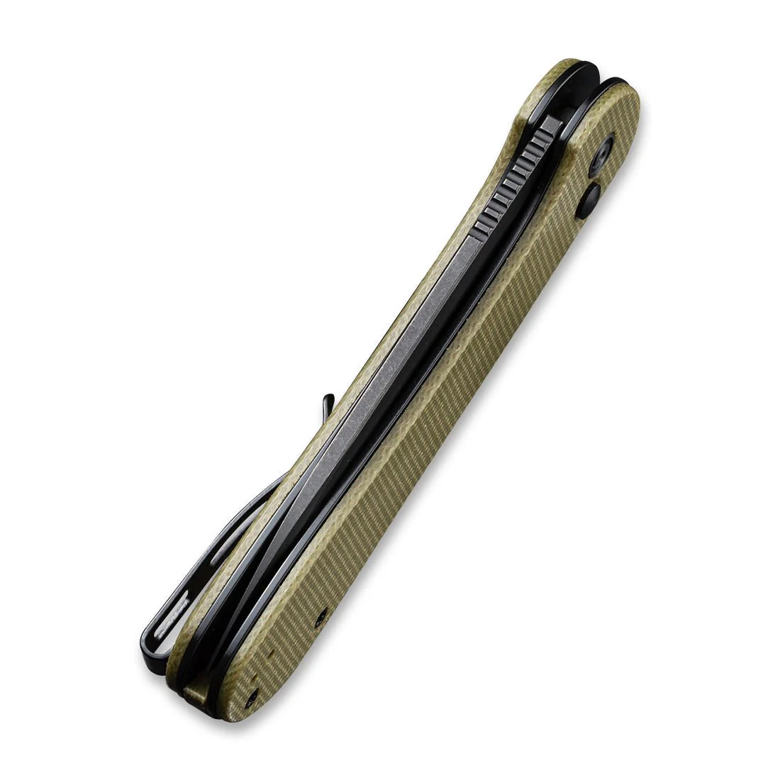 CIVIVI Button Lock Elementum Pocket Knife Micarta Handle (3.47" 14C28N Blade) C2103B - Image 7