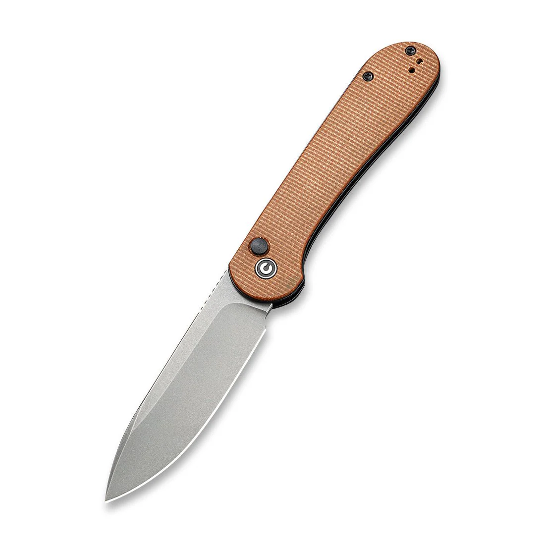 CIVIVI Button Lock Elementum Pocket Knife Micarta Handle (3.47" 14C28N Blade) C2103D - Image 3