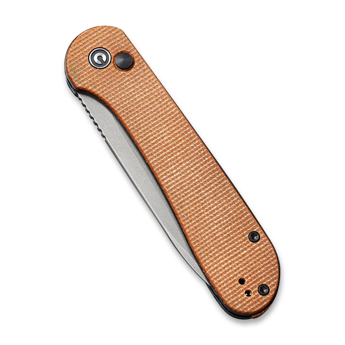 CIVIVI Button Lock Elementum Pocket Knife Micarta Handle (3.47" 14C28N Blade) C2103D - Image 5