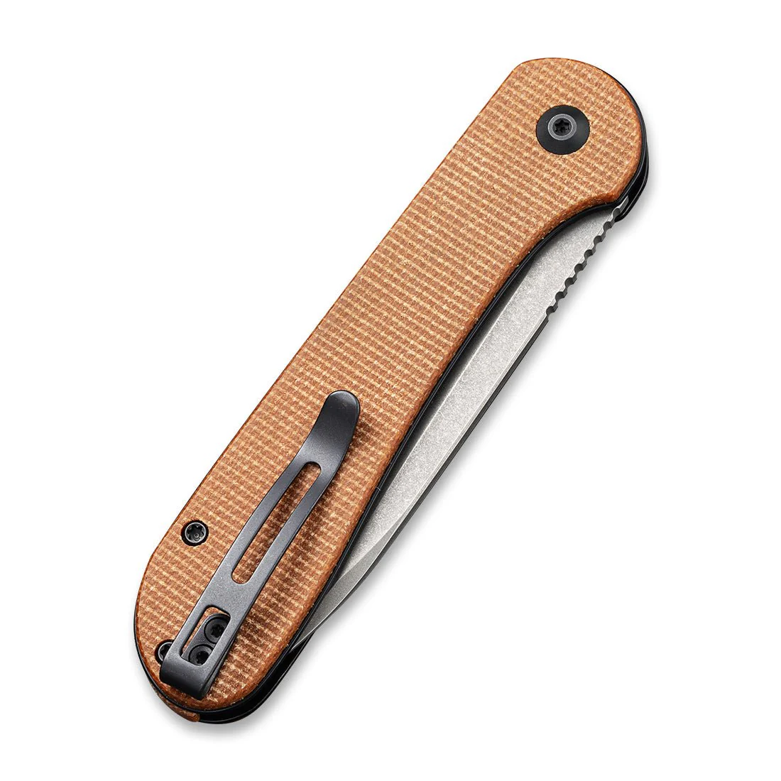 CIVIVI Button Lock Elementum Pocket Knife Micarta Handle (3.47" 14C28N Blade) C2103D - Image 6