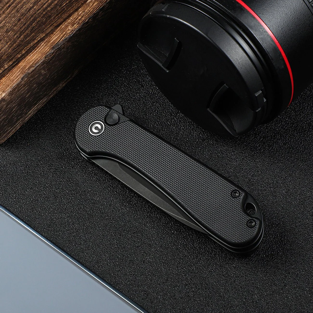 CIVIVI Button Lock Elementum II Flipper Knife G10 Handle (2.96" Nitro-V Blade) C18062P-1 - Image 6
