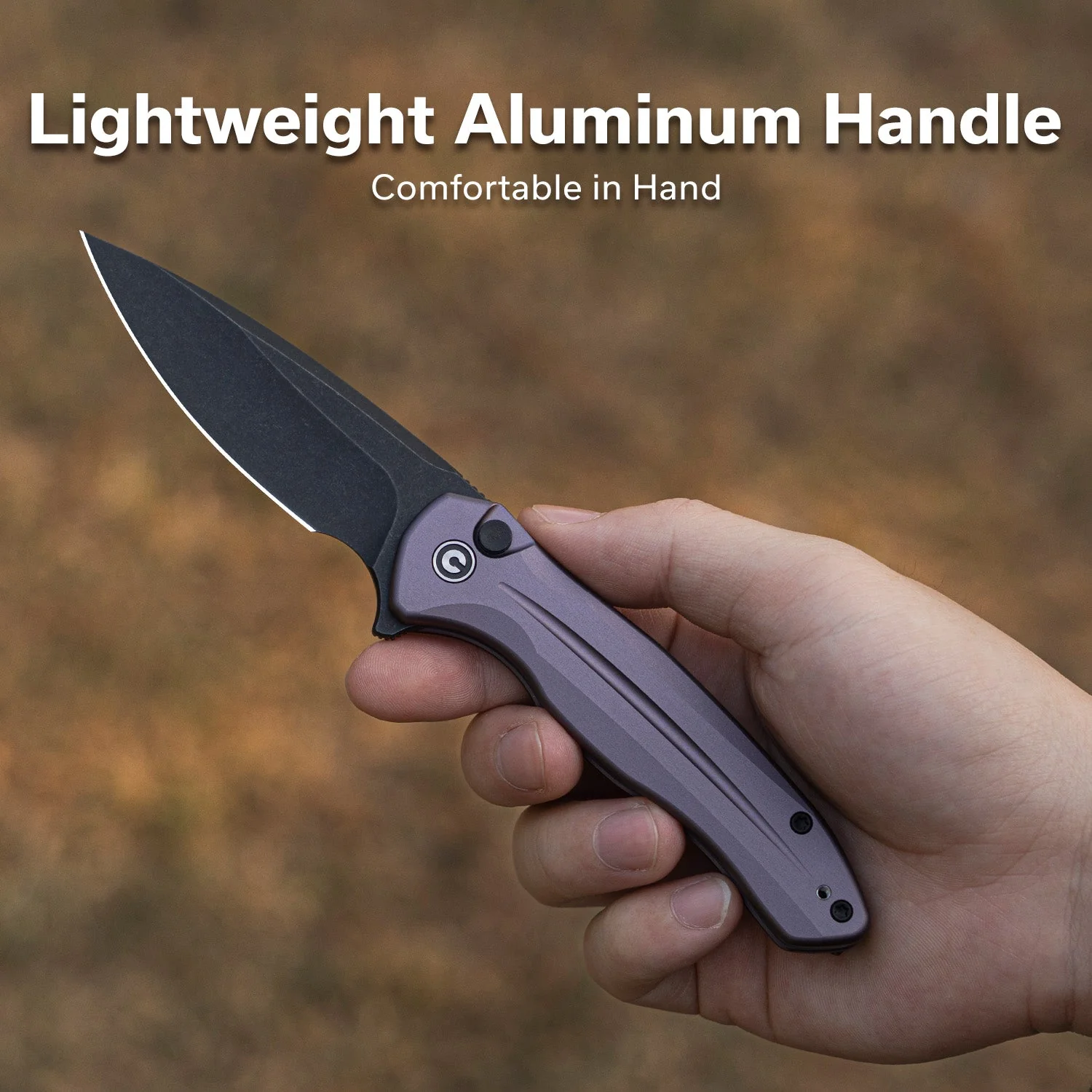 CIVIVI Button Lock Kitefin Flipper Knife Aluminum Handle (3.22" 14C28N Blade) C24091-3 - Image 3