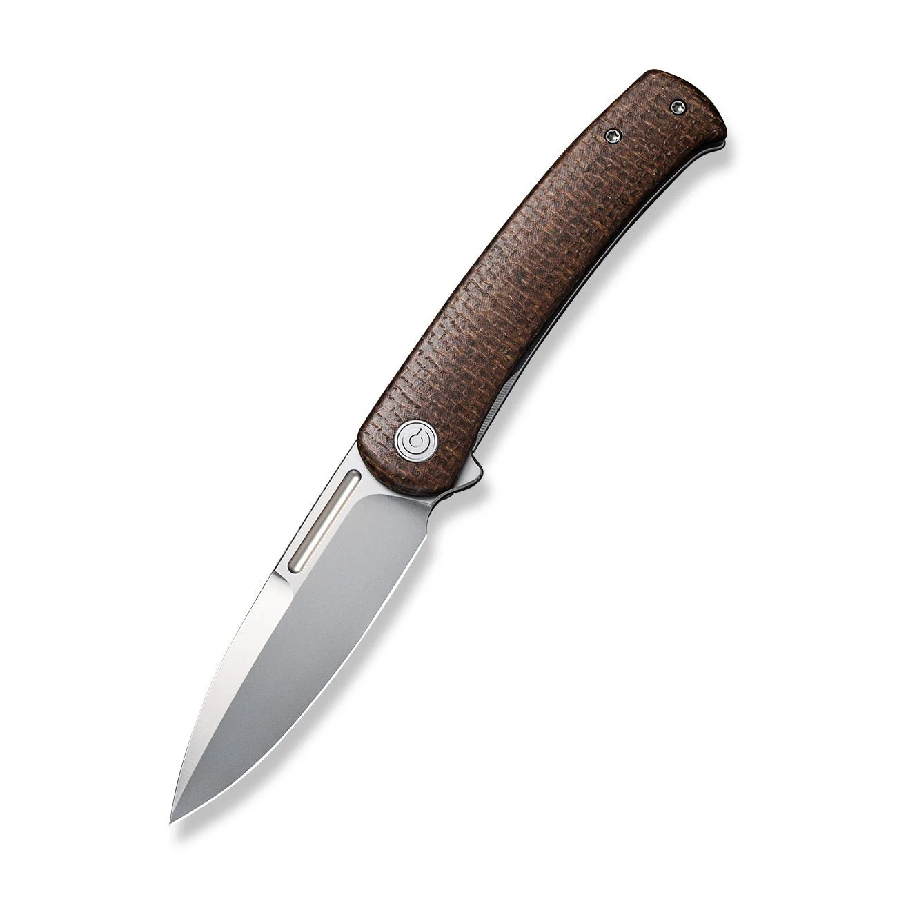 CIVIVI Cetos Flipper Knife Micarta With Stainless Steel Handle (3.48" 14C28N Blade) C21025B-1 - Image 3
